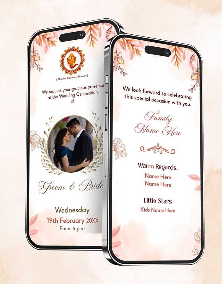 hindu digital wedding invitation card
